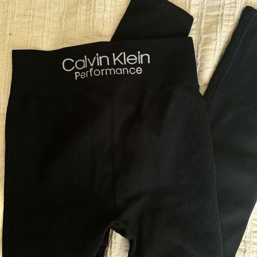 calvin klein rib sport leggings